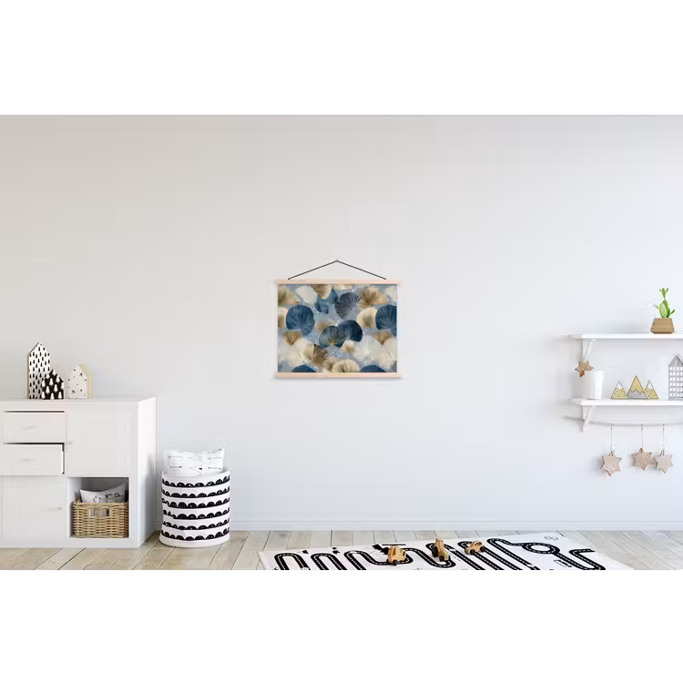 Schoolplaat - Bladeren - Abstract - Goud - Blauw — 3