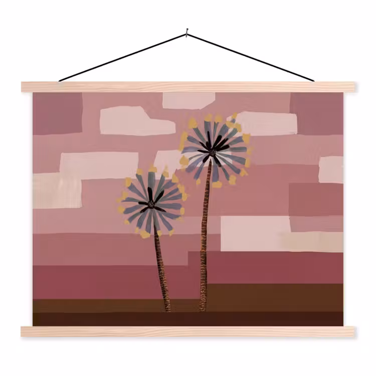 Schoolplaat - Illustratie - Bloemen - Vlakken - Abstract — 1