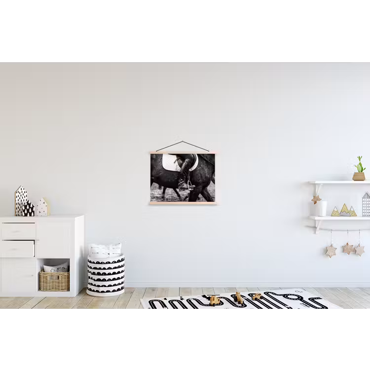 Schoolplaat - Paard - Sport - Zwart - Wit — 3