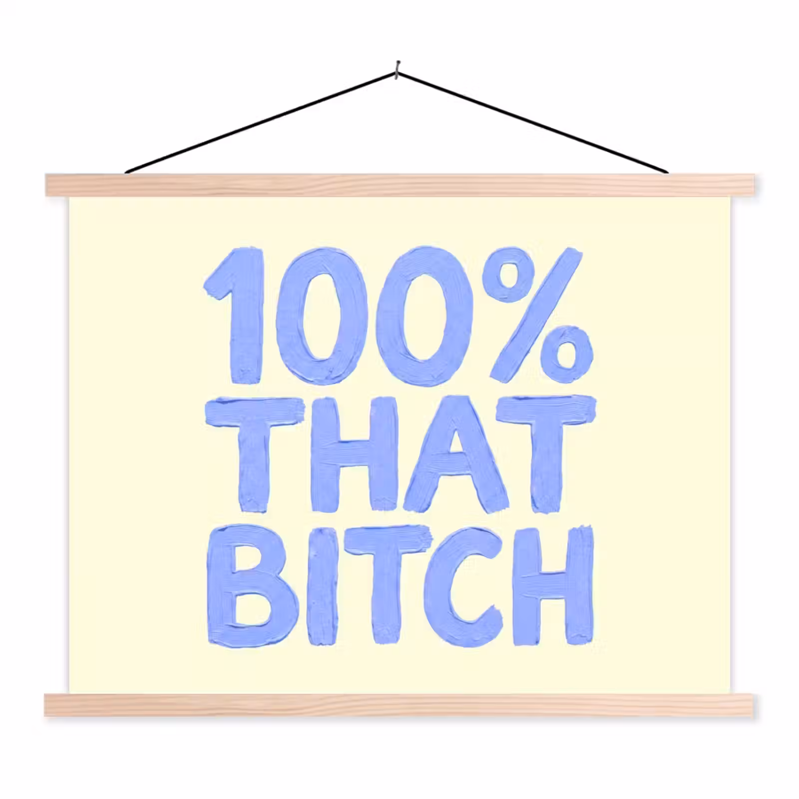 Schoolplaat - 100% that bitch - Blauw - Wit — 1