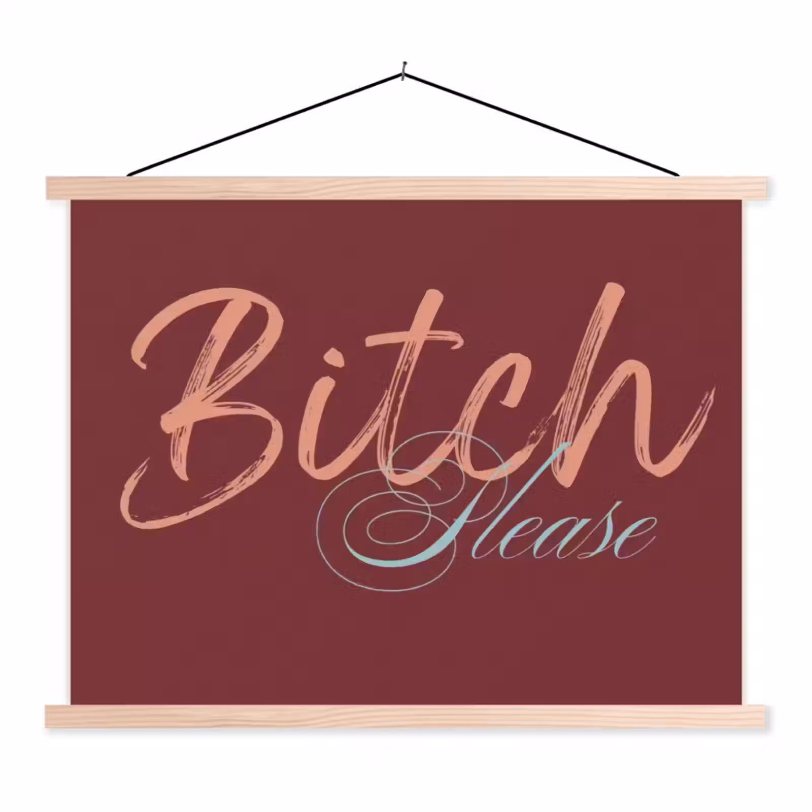 Schoolplaat - Bitch please - Rood - Blauw — 1