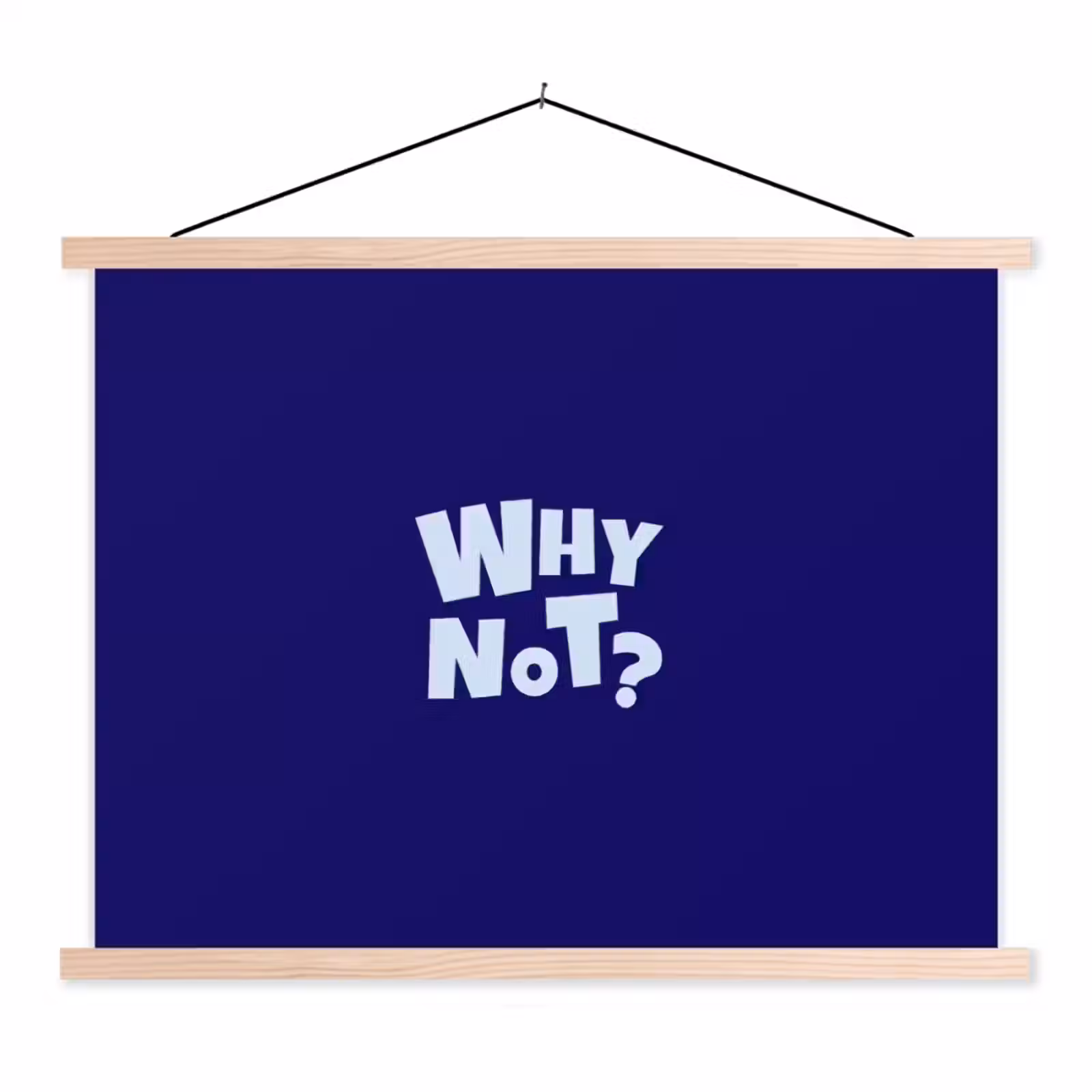Schoolplaat - Blauw - Why not - Minimalistisch — 1