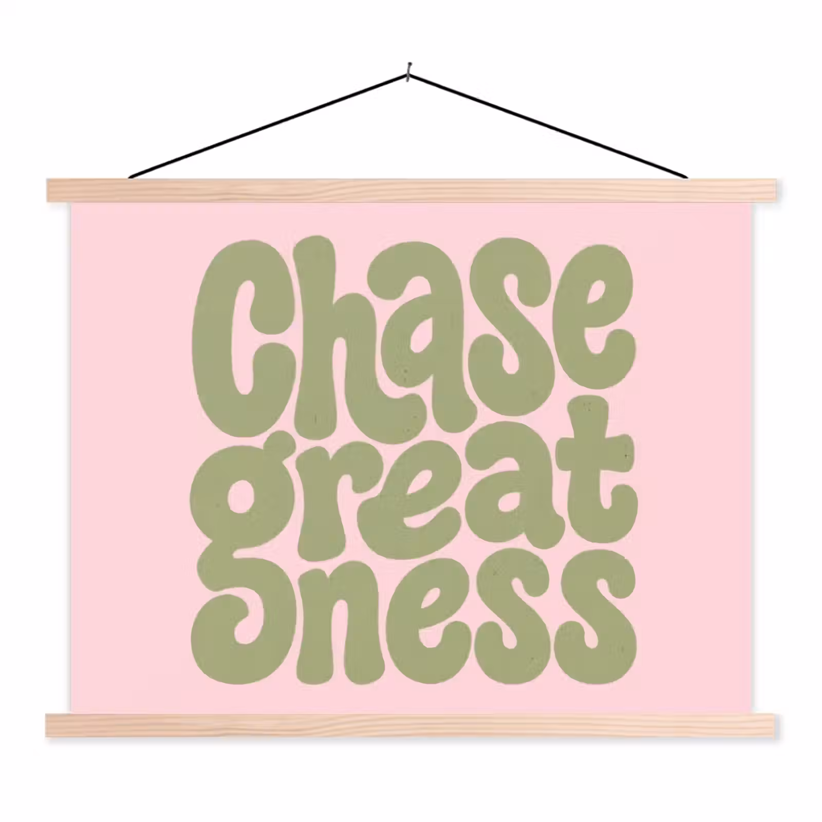 Schoolplaat - Chase greatness - Groen - Roze - Retro — 1