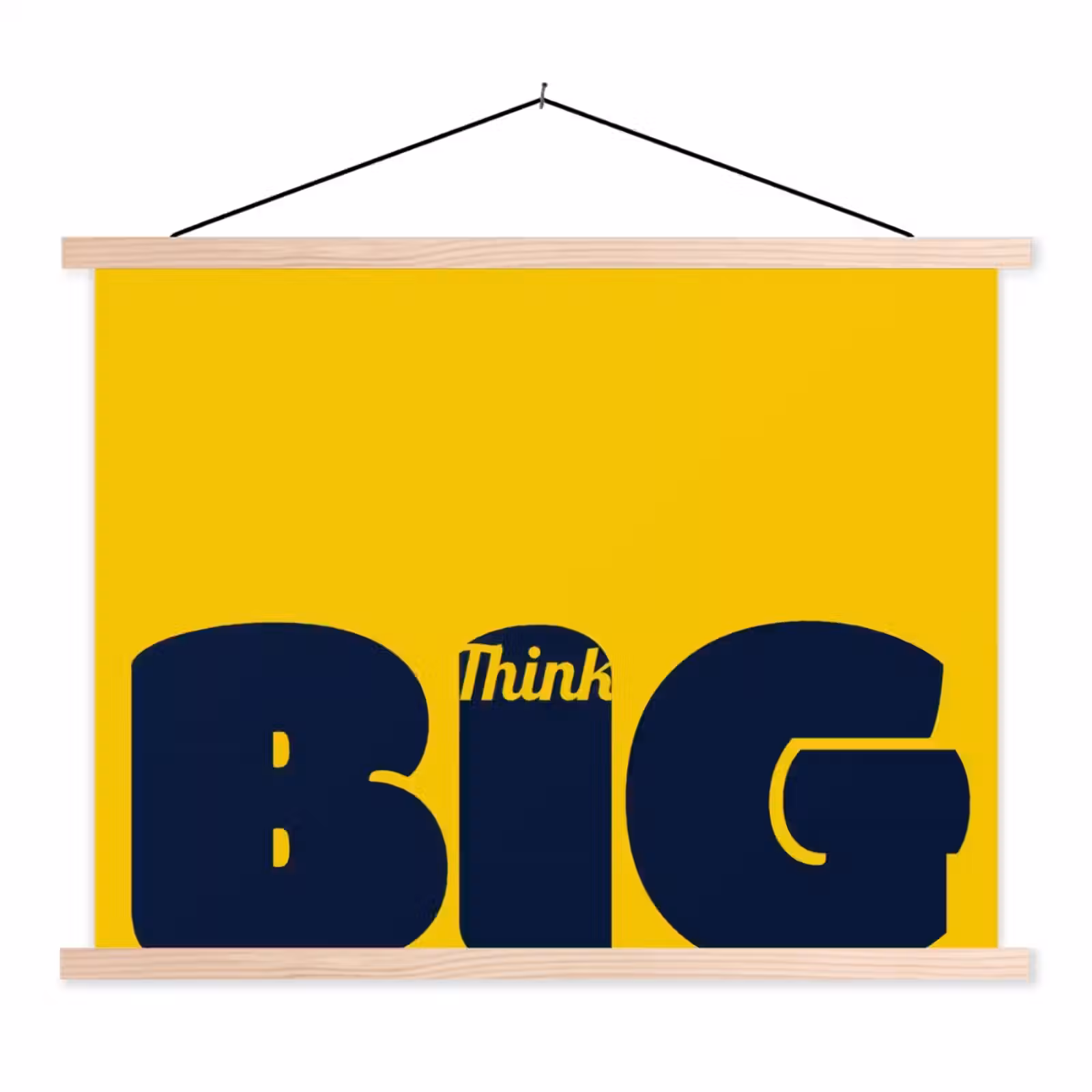 Schoolplaat - Geel - Think big - Grafisch — 1