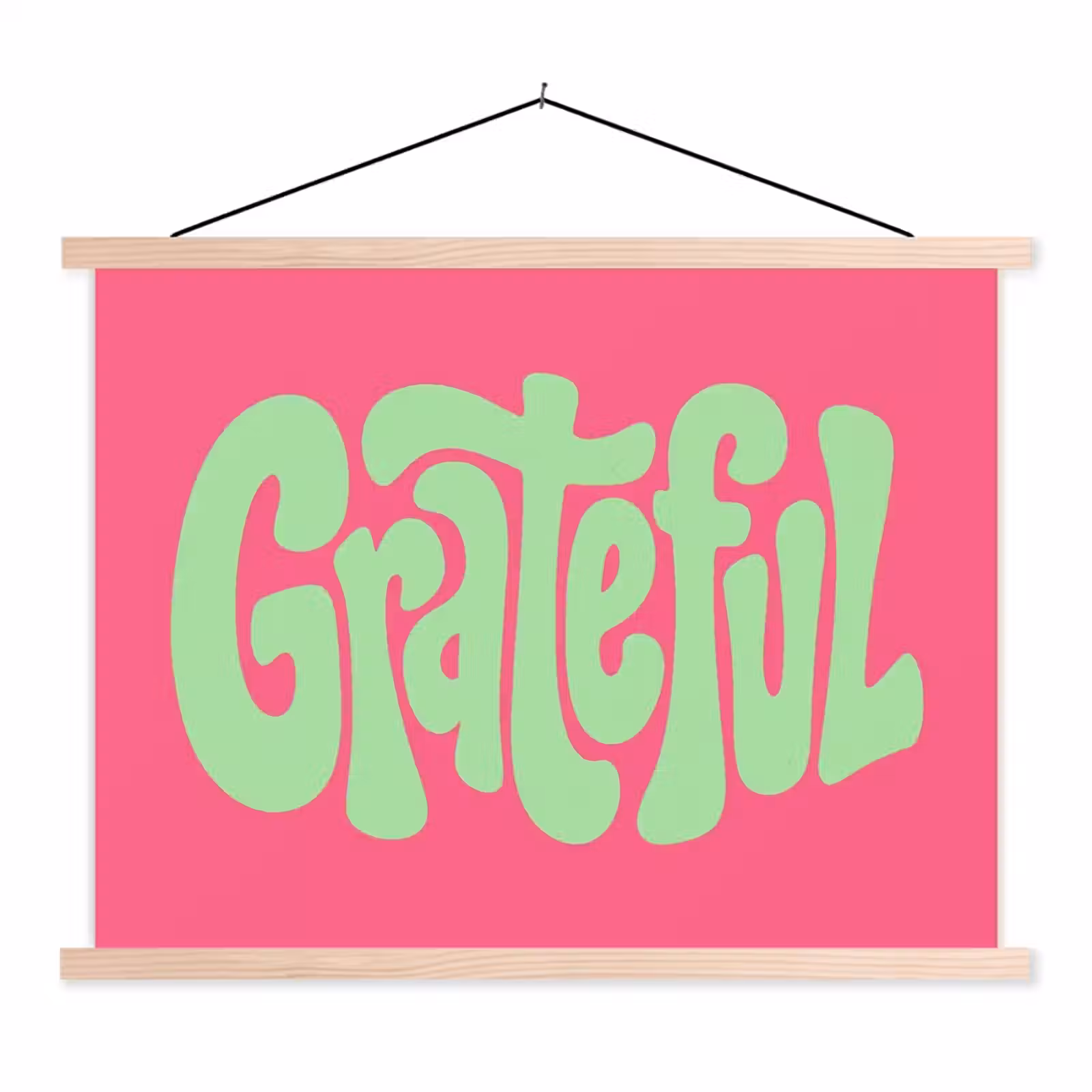 Schoolplaat - Grateful - Groen - Grafisch - Vloeiend — 1