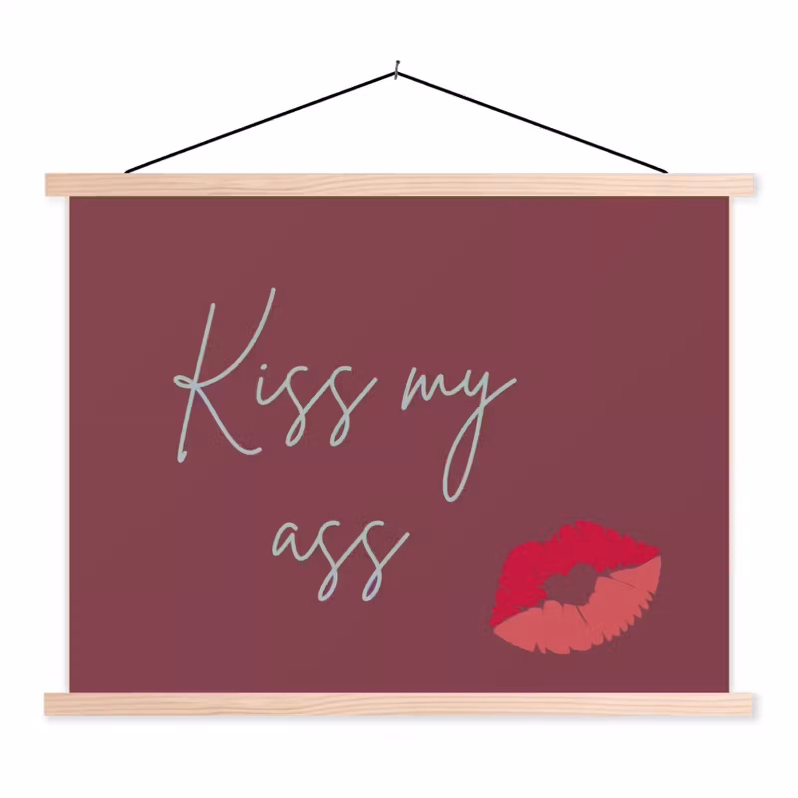 Schoolplaat - Kiss my ass - Lip - Bordeaux — 1