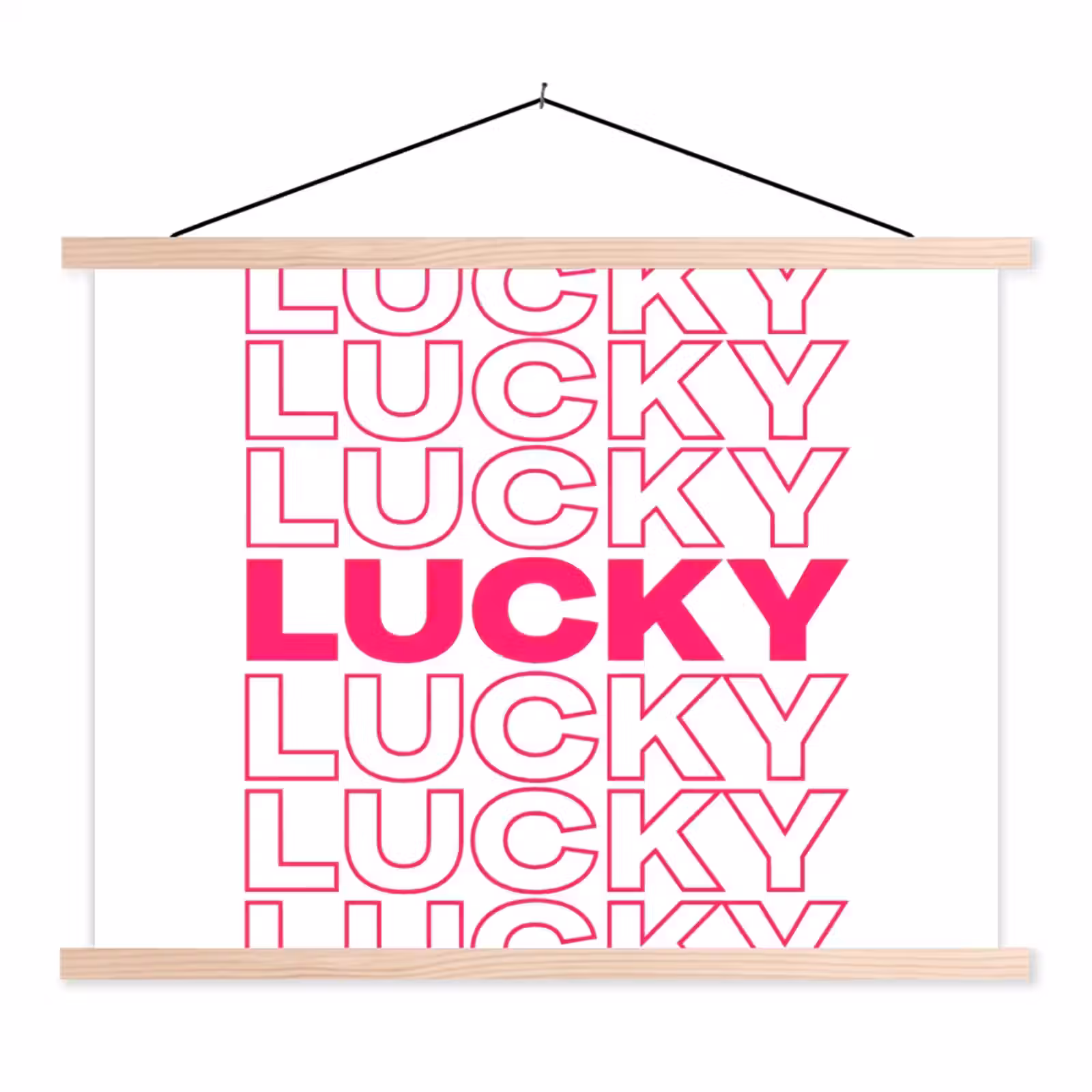 Schoolplaat - Lucky - Roze - Patroon — 1