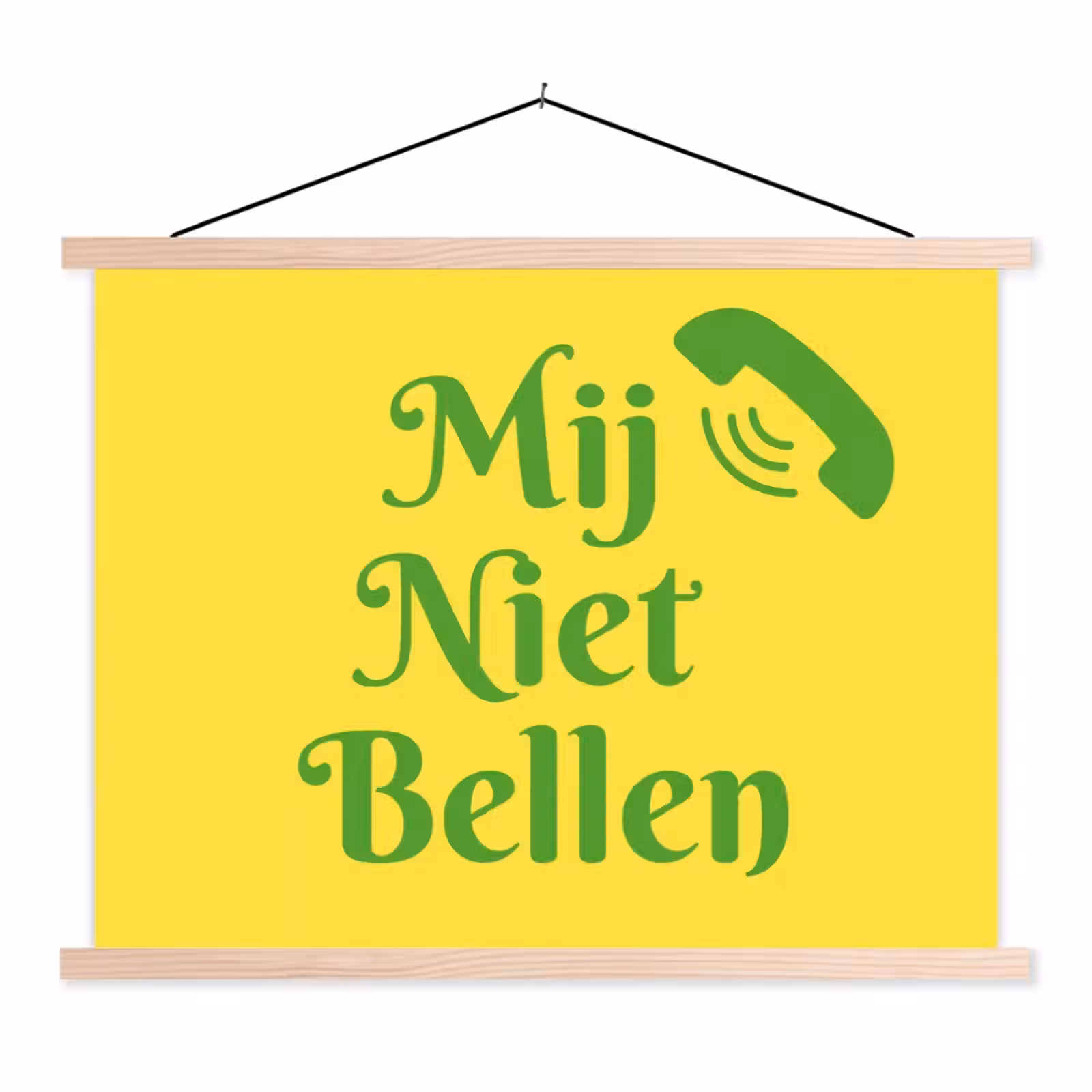 Schoolplaat - Mij niet bellen - Telefoon - Geel — 1