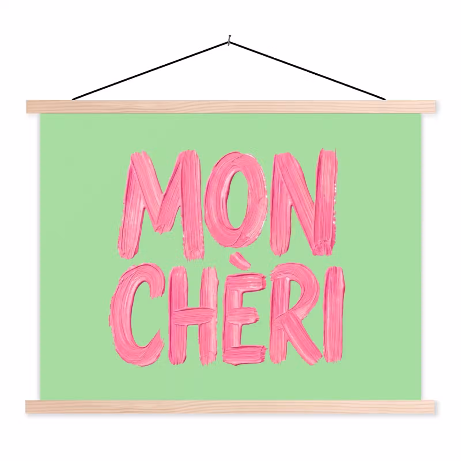 Schoolplaat - Mon cheri - Groen - Roze — 1