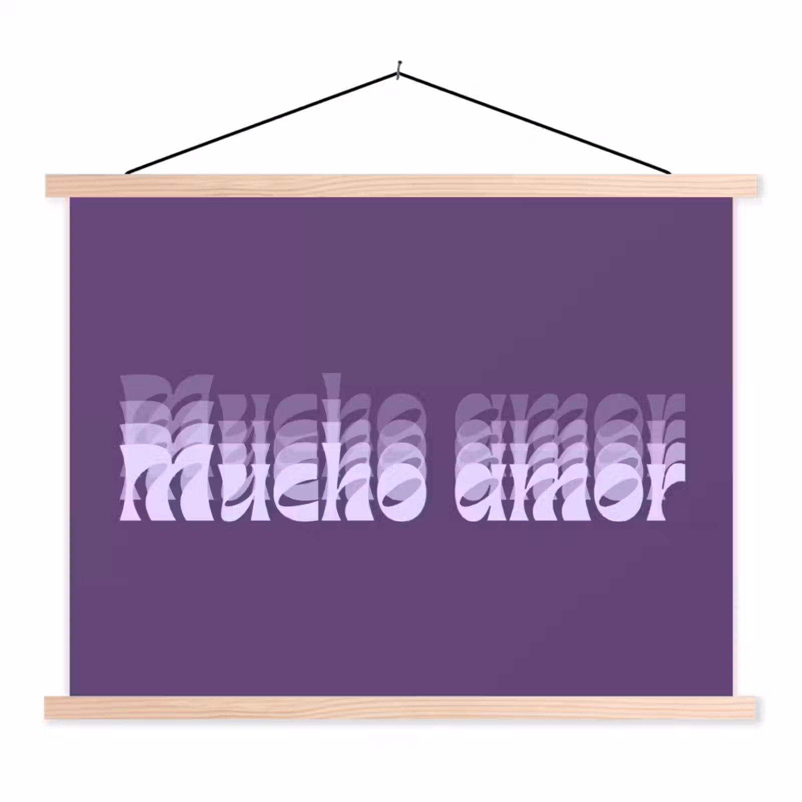 Schoolplaat - Mucho amor - Paars - Grafisch — 1