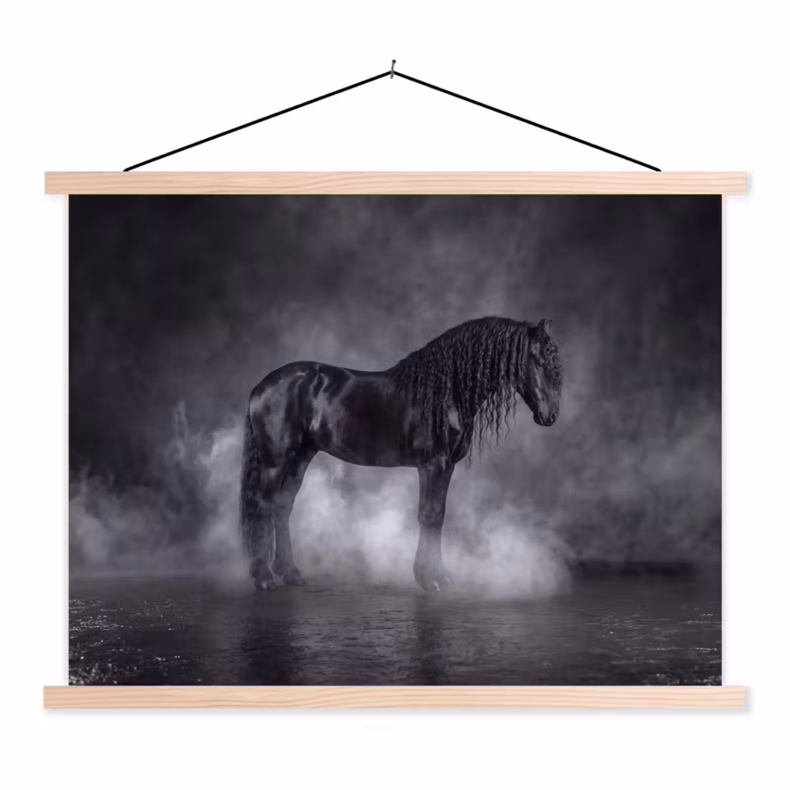 Schoolplaat - Paard - Magisch - Zwart — 1