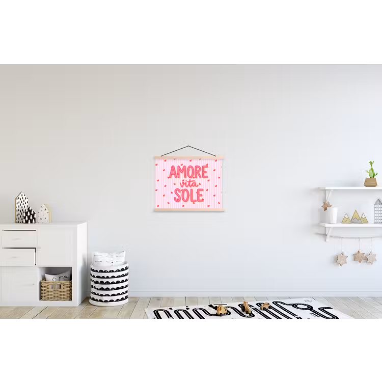 Schoolplaat - Amore vita sole - Roze - Hartjes — 3