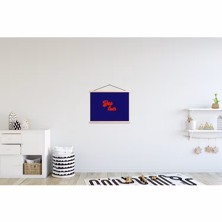 Schoolplaat - Blauw - Rood - Yes fun - 3D — 3