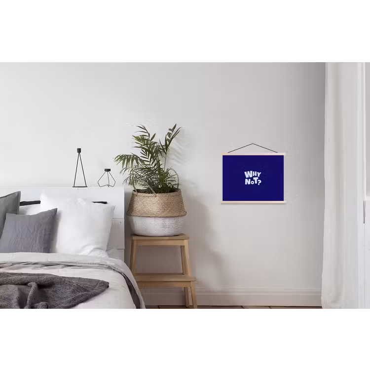 Schoolplaat - Blauw - Why not - Minimalistisch — 2