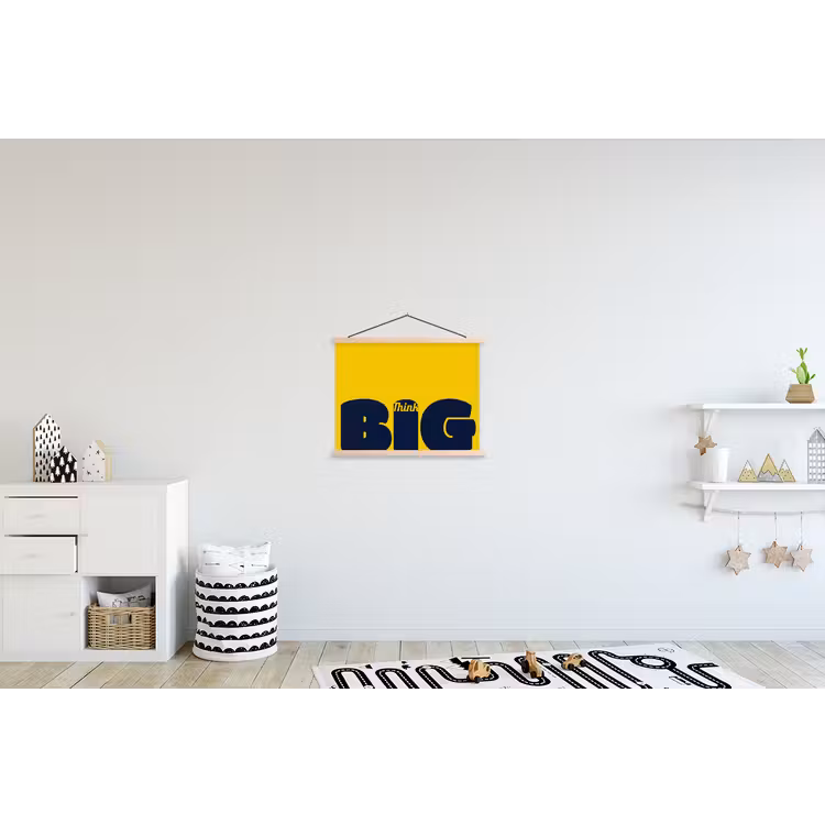 Schoolplaat - Geel - Think big - Grafisch — 3