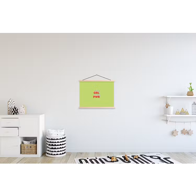 Schoolplaat - Grl pwr - Groen - Rood - 3D — 3