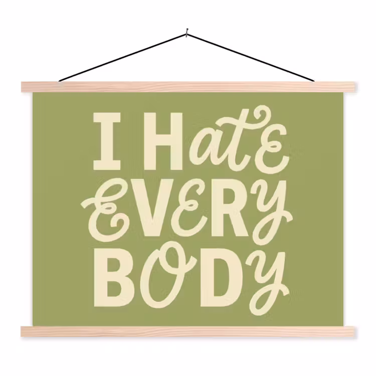 Schoolplaat - I hate everybody - Groen - Retro — 1