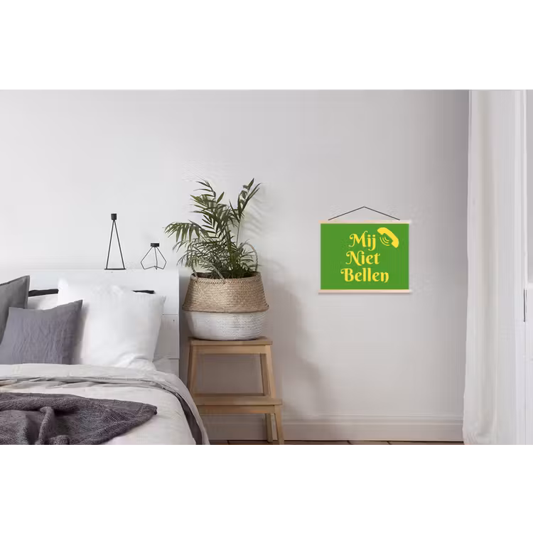 Schoolplaat - Mij niet bellen - Telefoon - Groen — 2