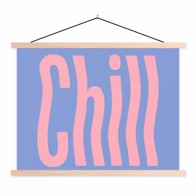 Schoolplaat - Chill - Roze - Blauw - Golvend — 1