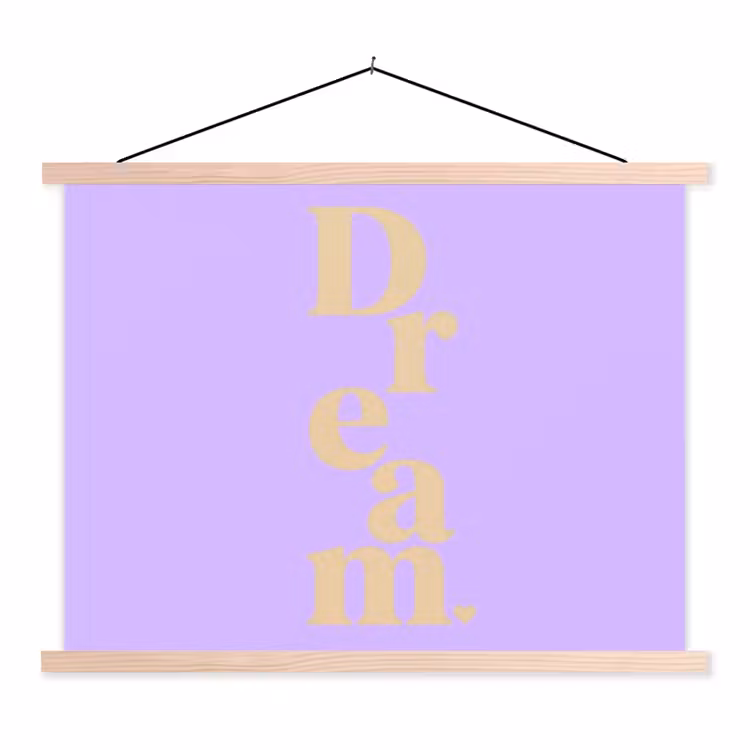 Schoolplaat - Dream - Paars - Typografisch — 1