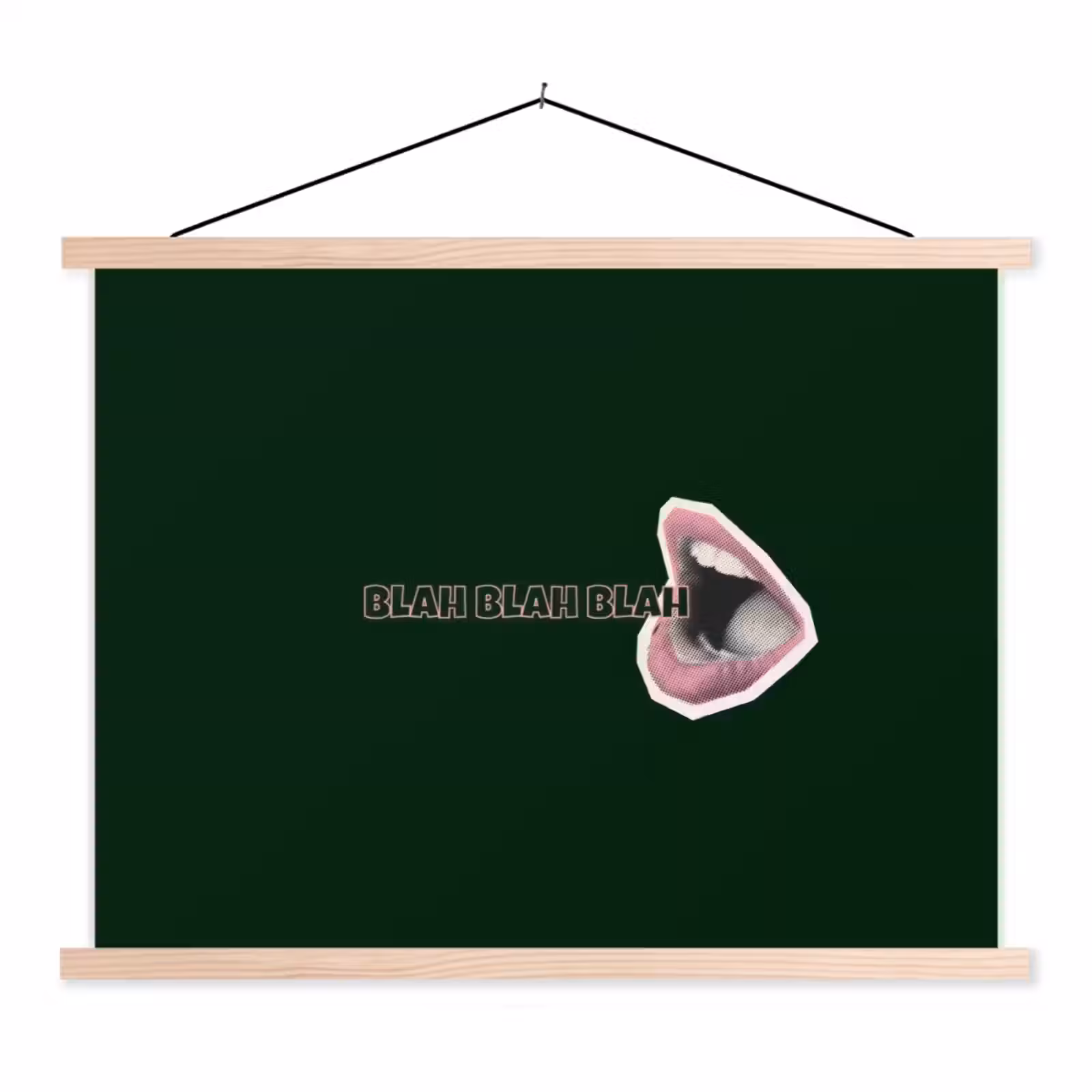 Schoolplaat - BLAH BLAH BLAH - Mond - Groen — 1