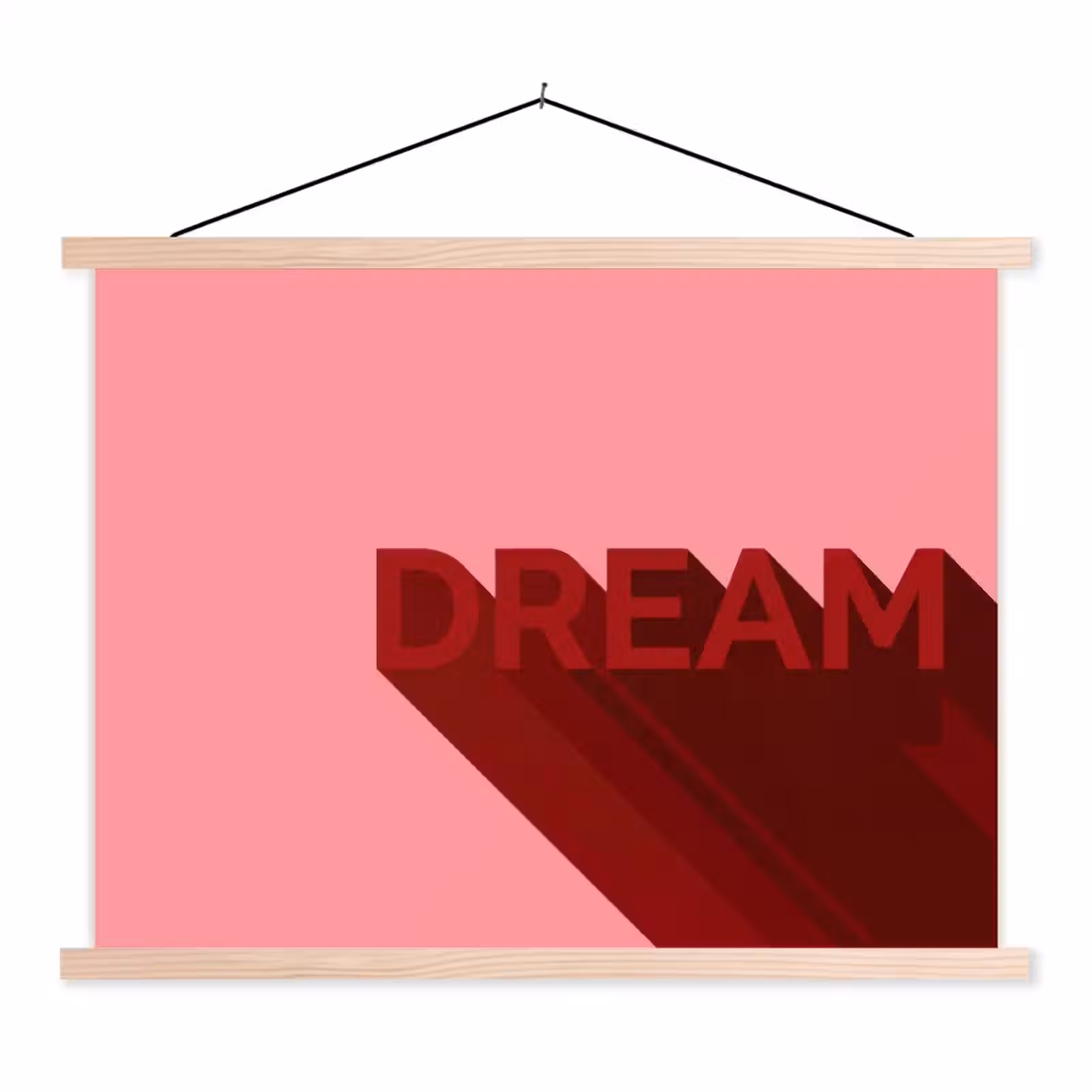 Schoolplaat - Dream - 3D - Rood - Roze — 1