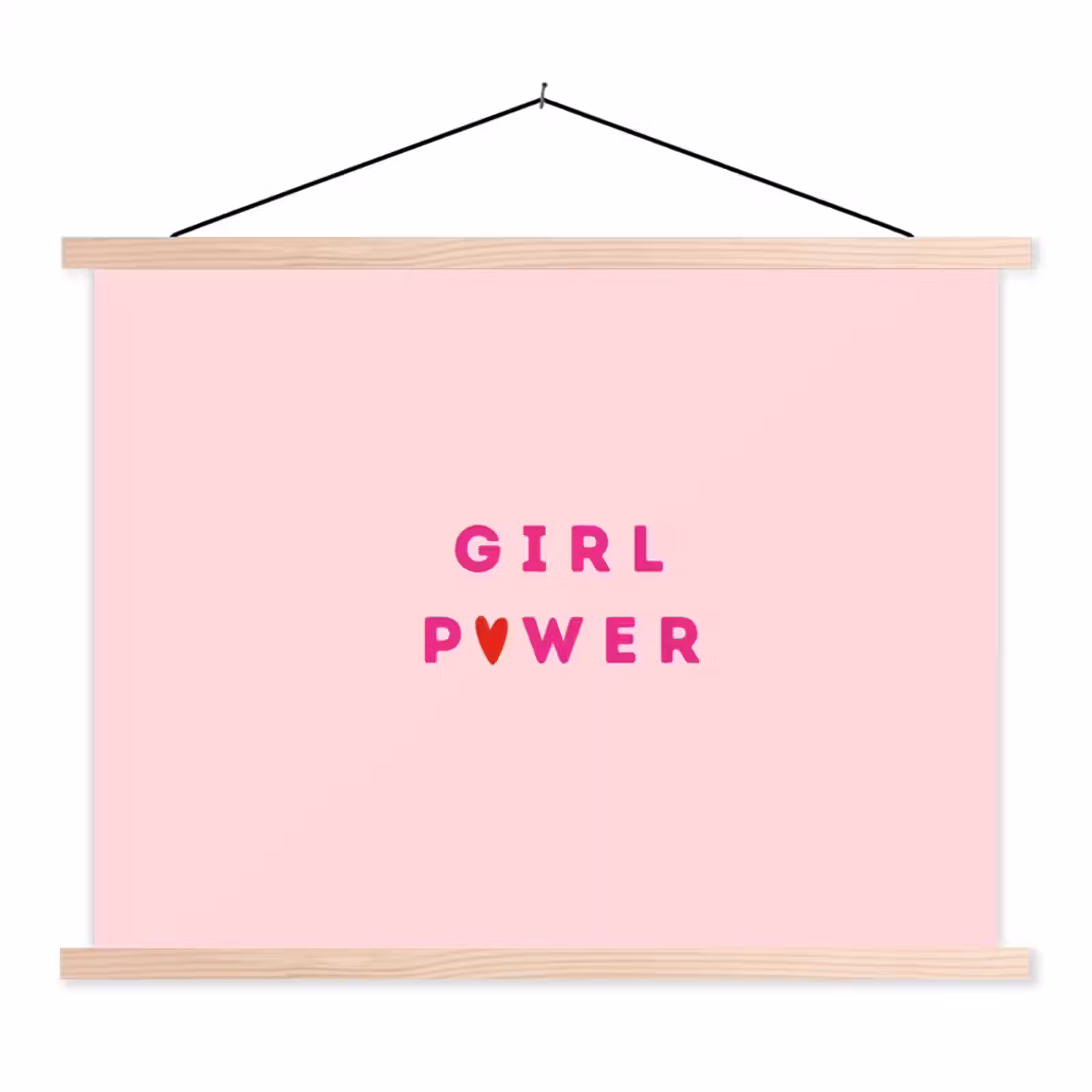 Schoolplaat - Girl power - Roze - Hartje — 1