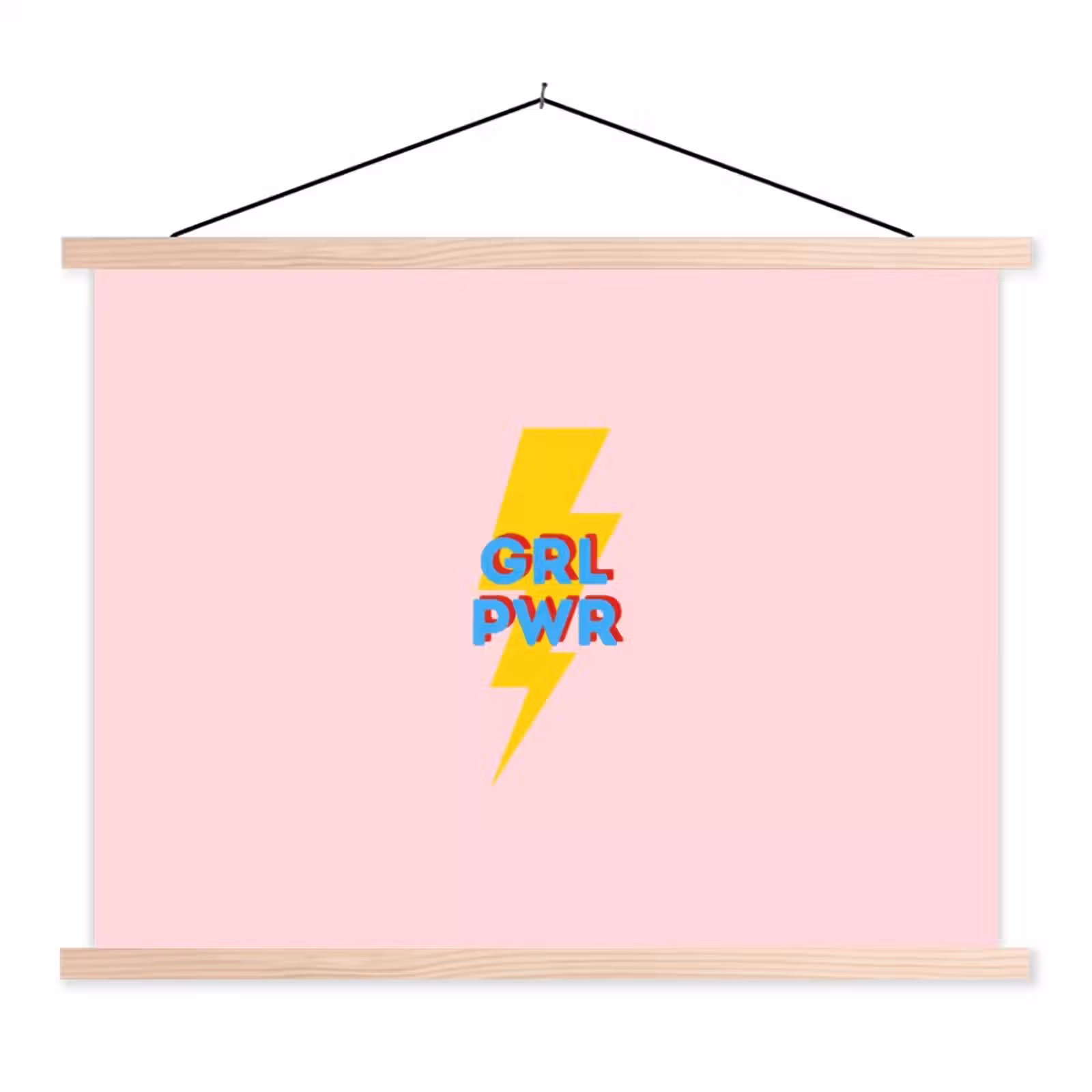 Schoolplaat - Grl pwr - Bliksem - Roze — 1