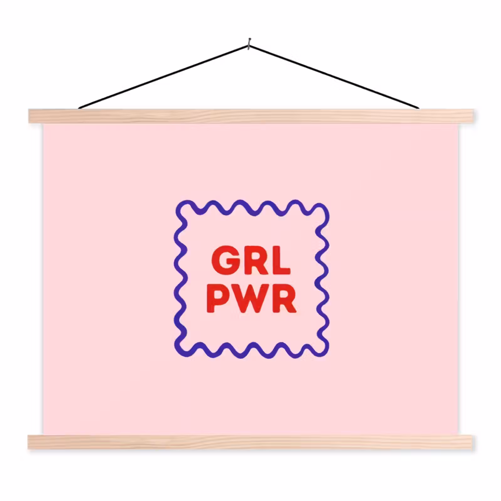 Schoolplaat - Grl pwr - Roze - Kader — 1