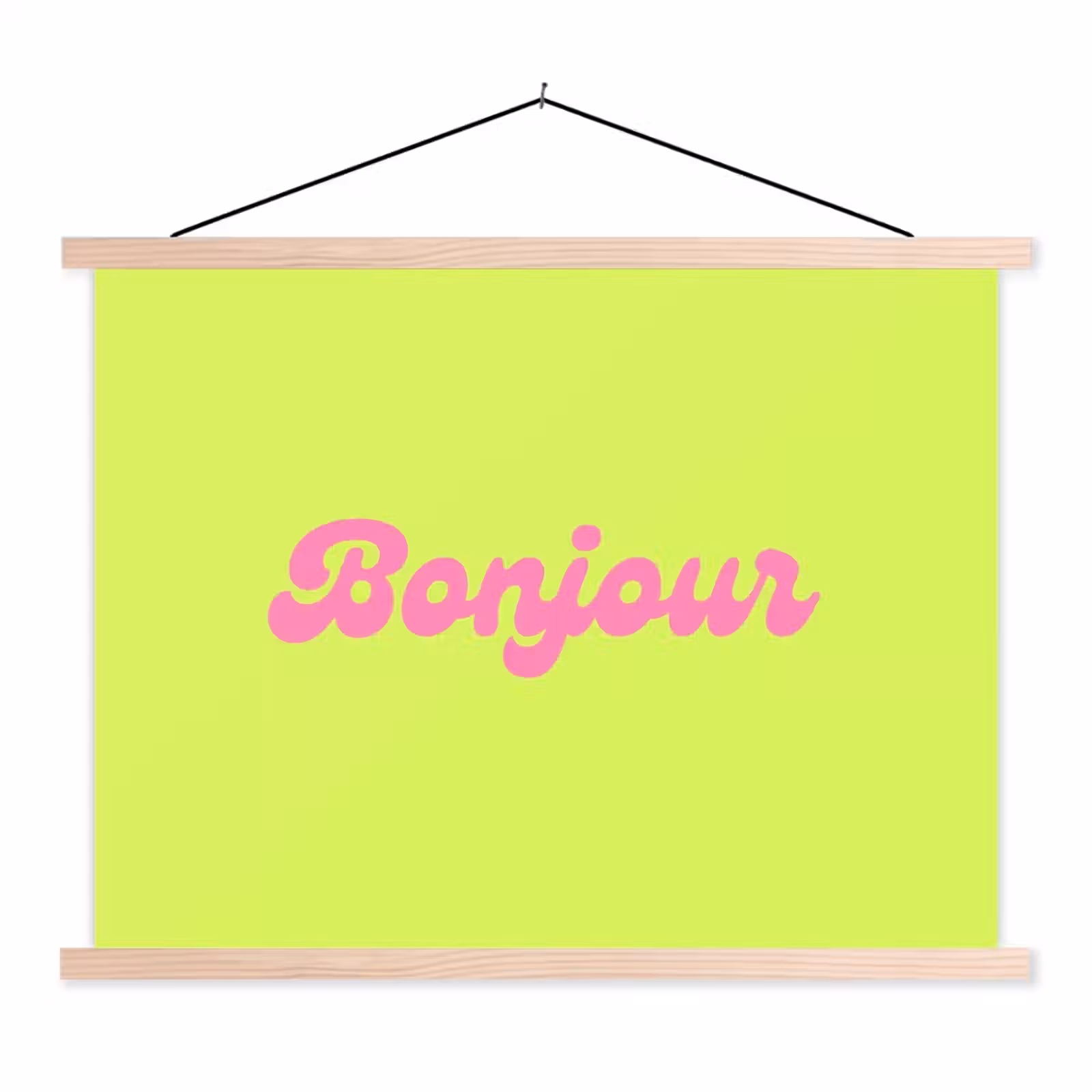 Schoolplaat - Groen - Roze bonjour - Retro — 1