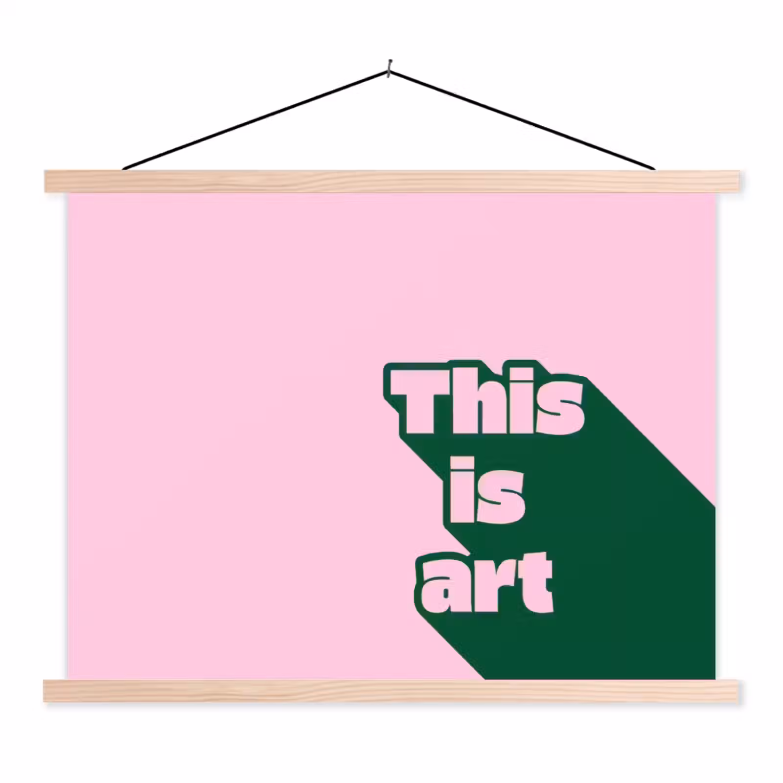 Schoolplaat - Groen - Teskt - This is art - Roze — 1
