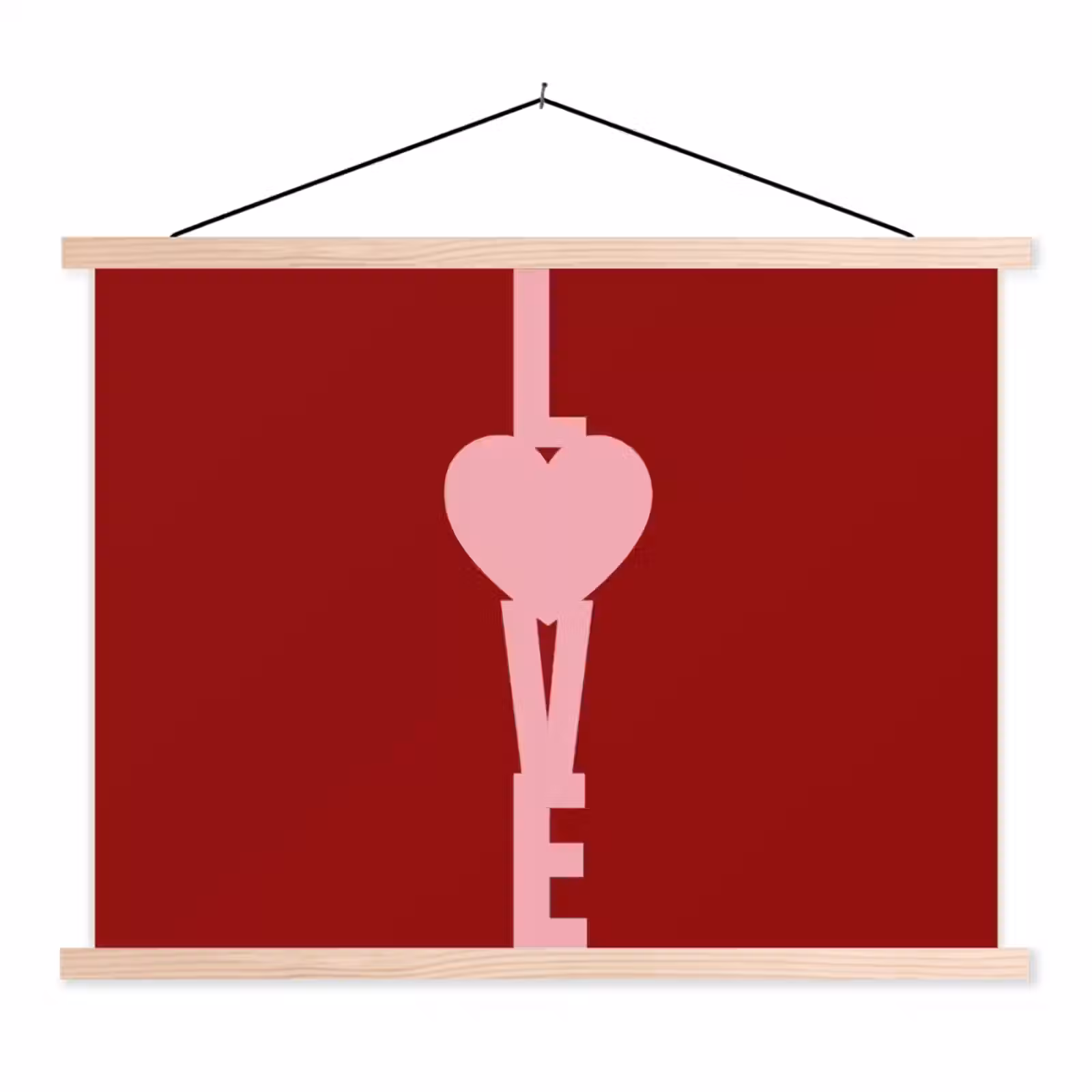 Schoolplaat - Love - Hart - Rood — 1