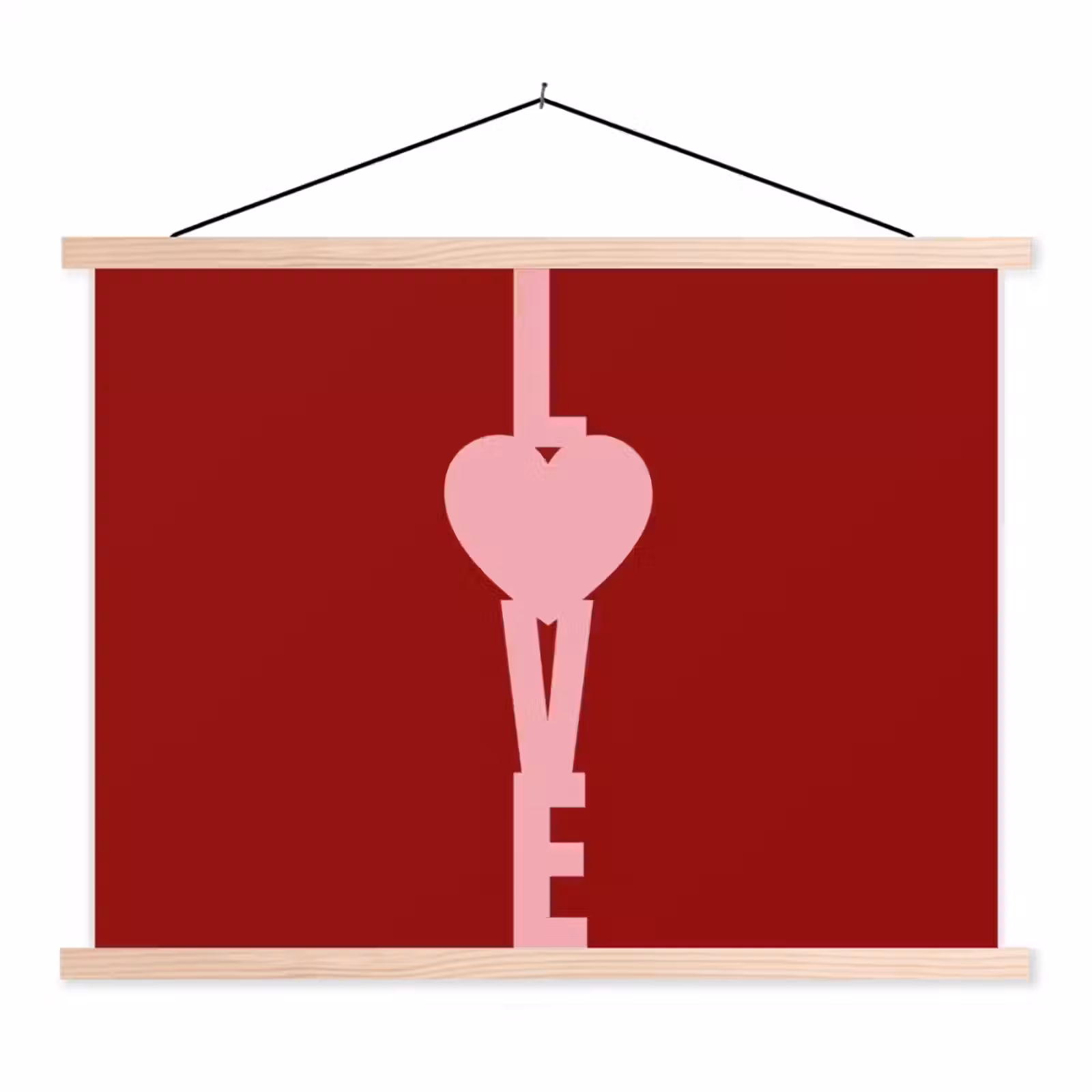 Schoolplaat - Love - Rood - Blokletters — 1