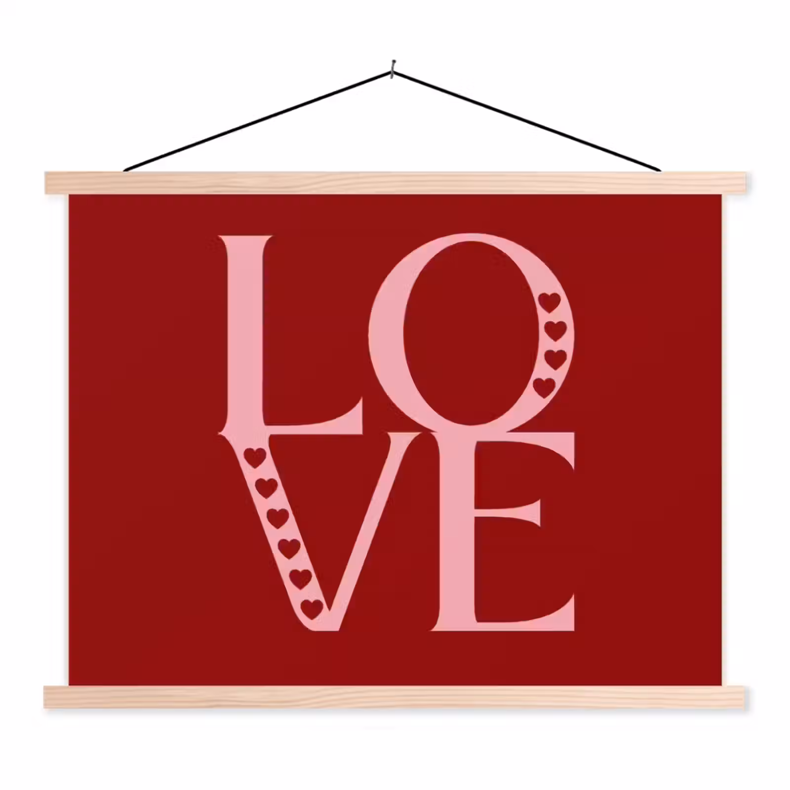 Schoolplaat - Love - Rood - Hatjes — 1