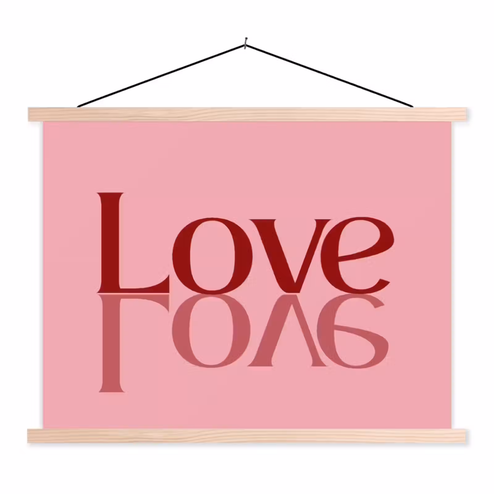 Schoolplaat - Love - Roze - Spiegeling — 1