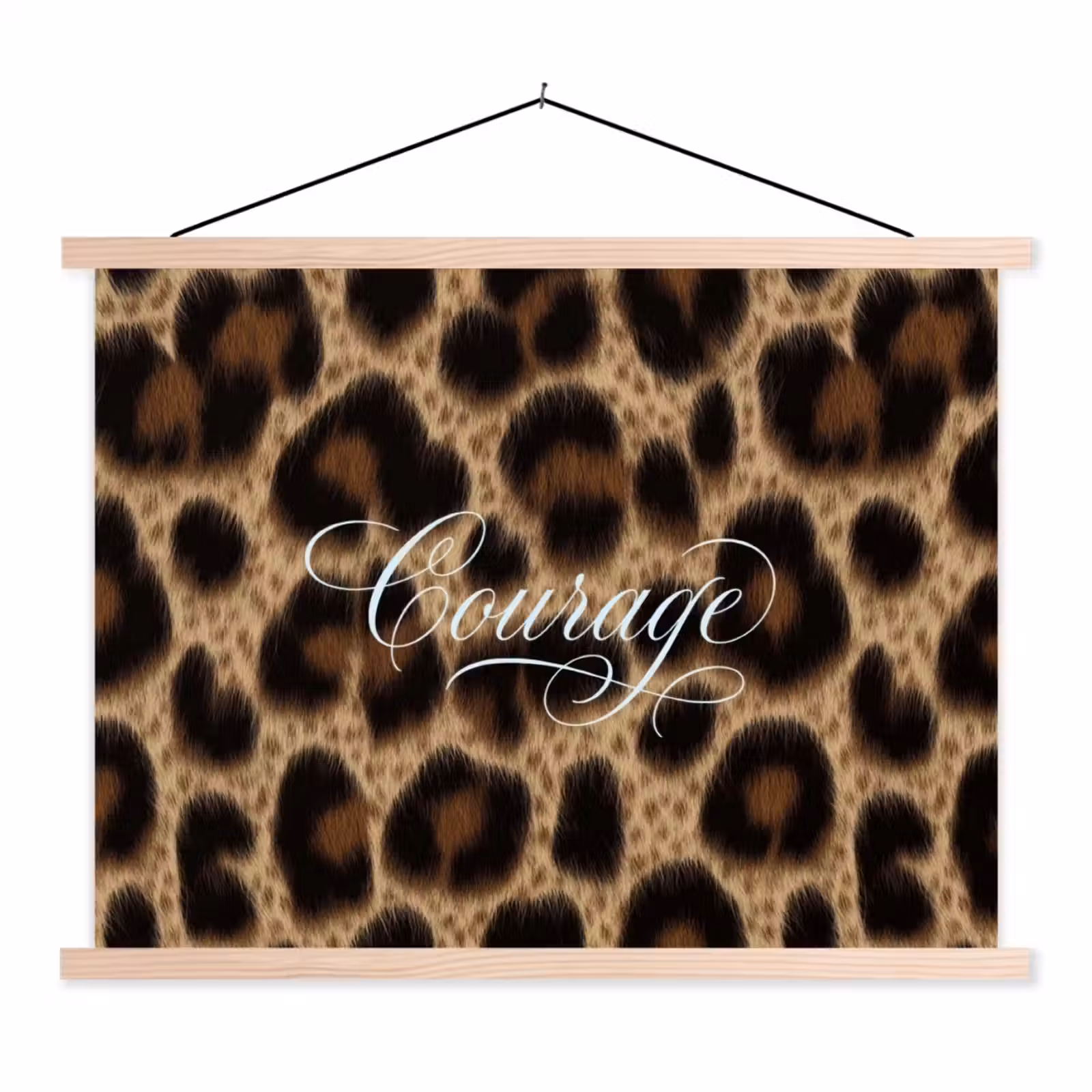 Schoolplaat - Luipaardprint - Bruin - Courage - Sierlijk — 1