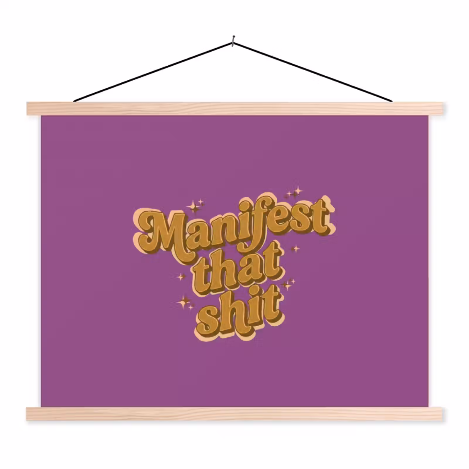 Schoolplaat - Manifest that shit - Paars - Glitter — 1