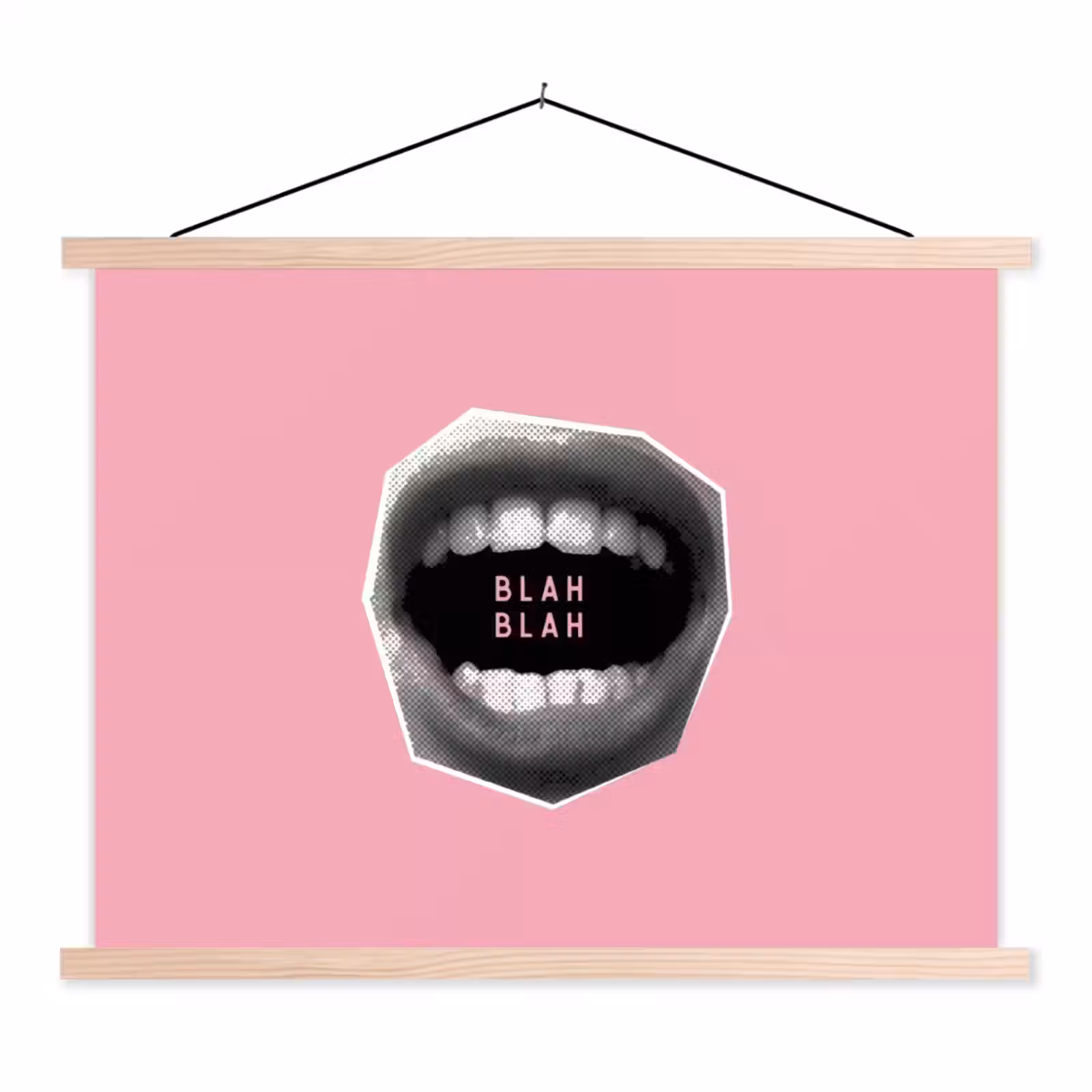 Schoolplaat - Mond - BLAH BLAH - Roze — 1