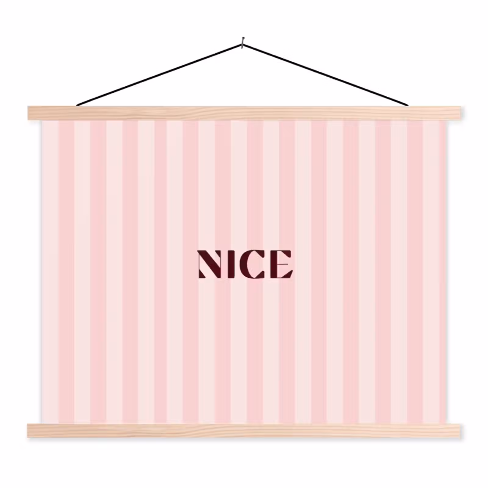 Schoolplaat - Nice - Strepen - Roze — 1