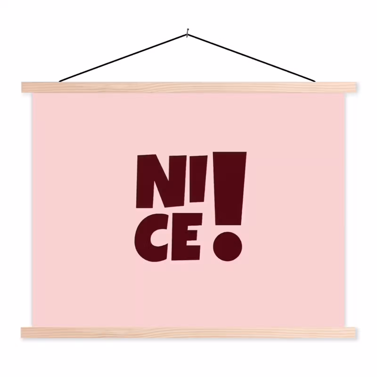 Schoolplaat - Nice - Uitroepteken - Roze — 1