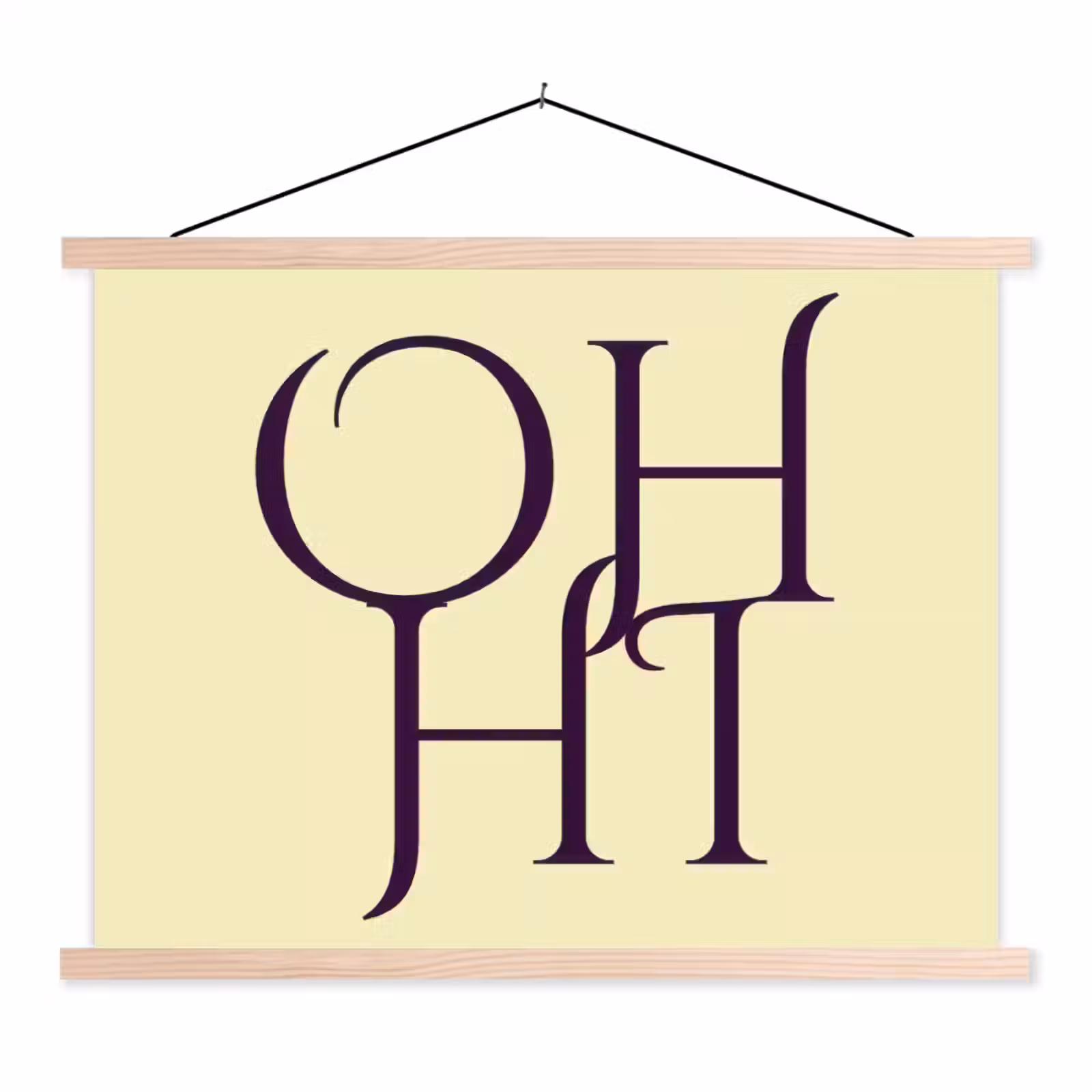 Schoolplaat - Oh hi - Geel - Monogram — 1