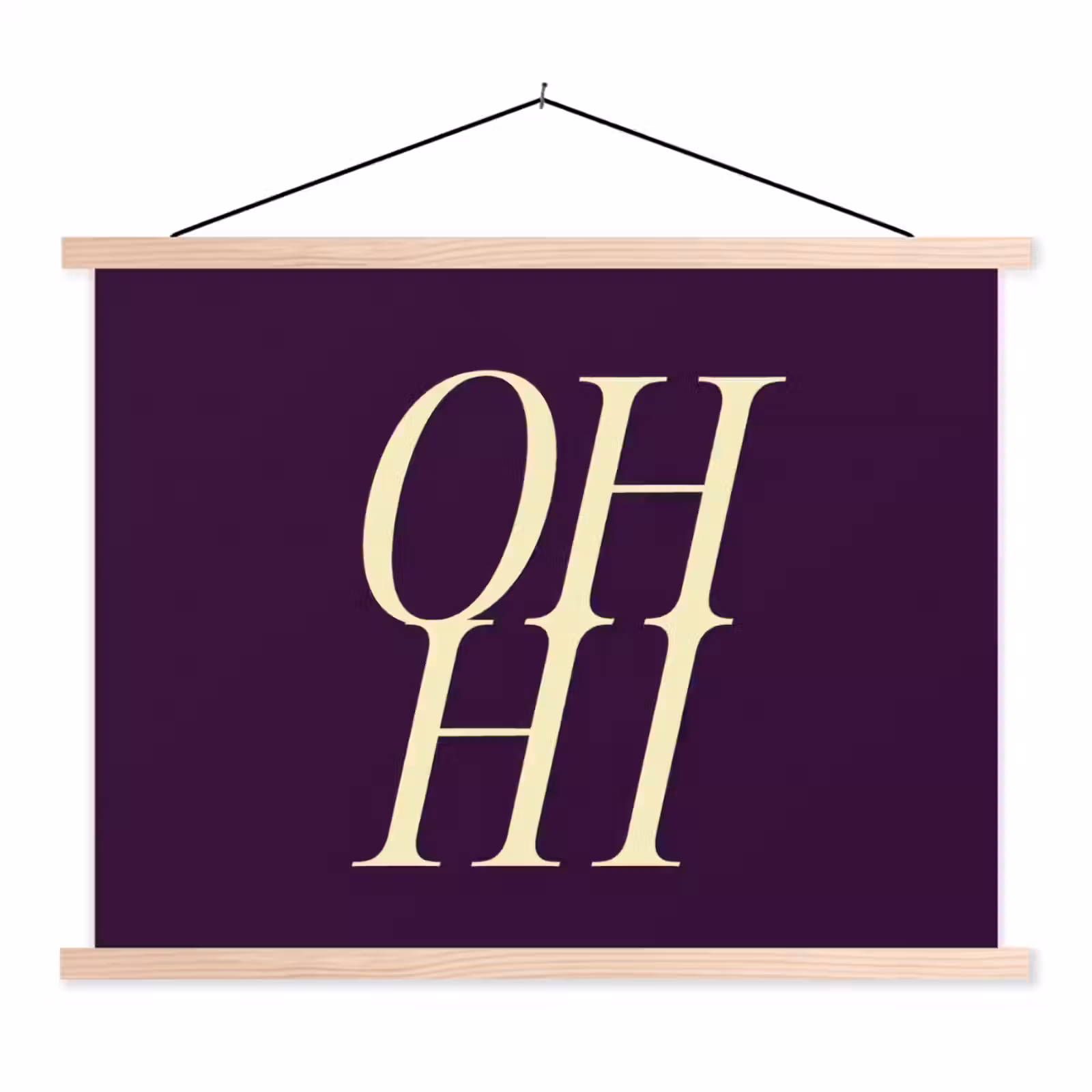 Schoolplaat - Oh hi - Paars - Minimalistisch — 1