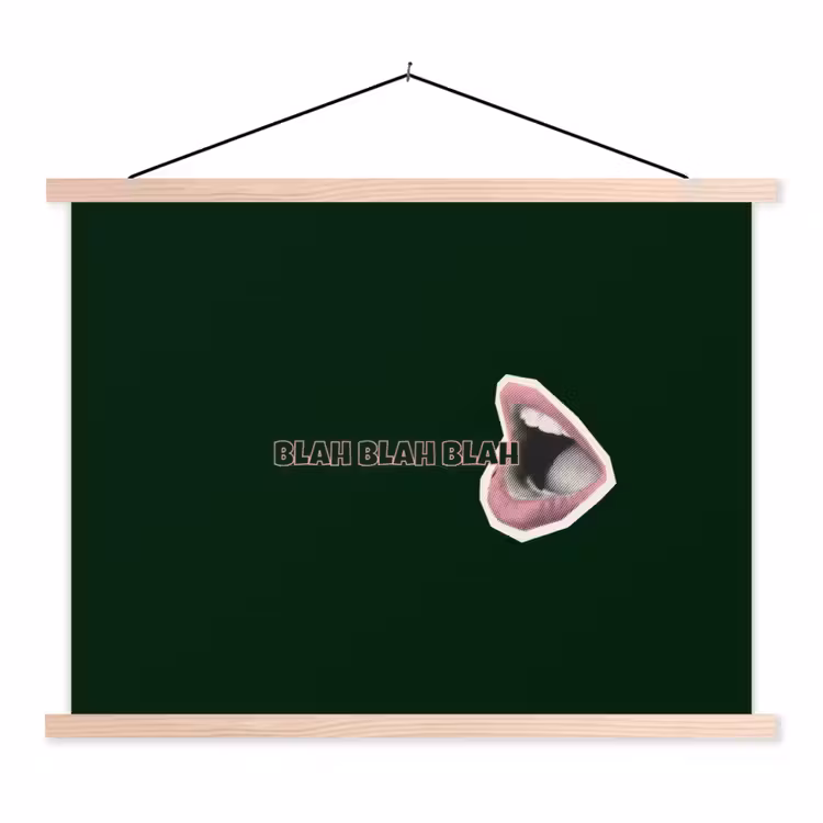 Schoolplaat - BLAH BLAH BLAH - Mond - Groen — 1
