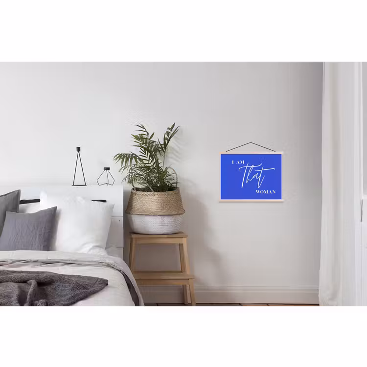 Schoolplaat - Blauw - I am that woman - Sierlijk - Minimalistisch — 2