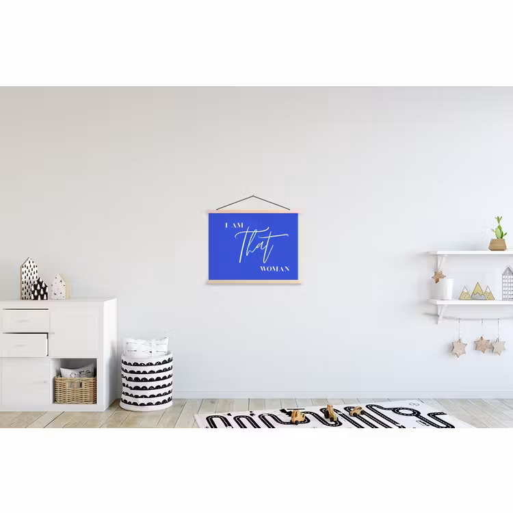 Schoolplaat - Blauw - I am that woman - Sierlijk - Minimalistisch — 3