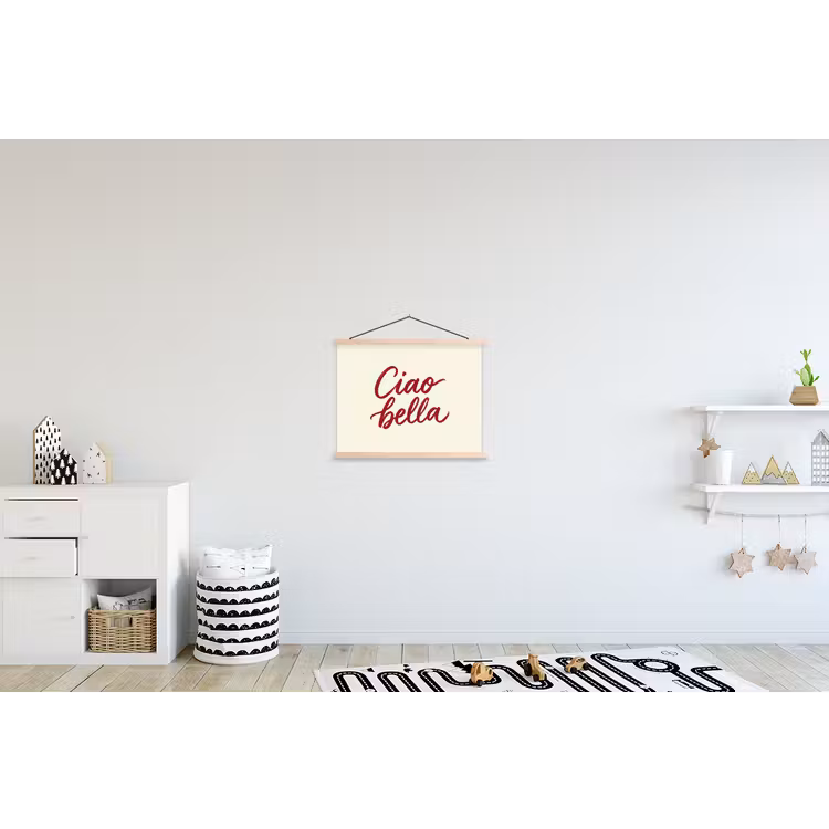 Schoolplaat - Ciao bella - Rood - Wit - Minimalistisch — 3