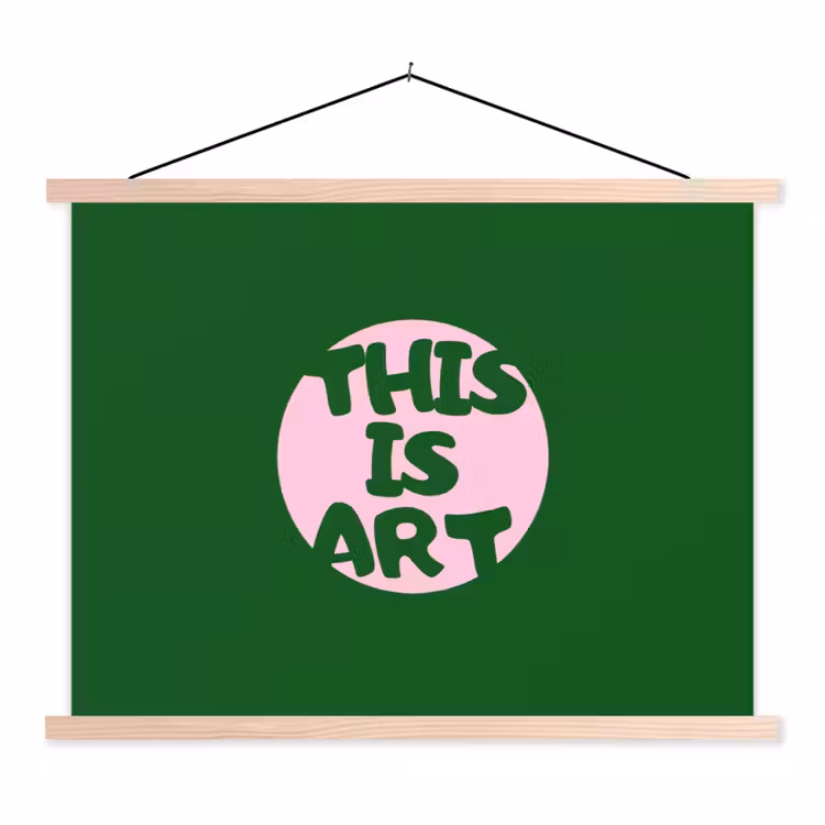 Schoolplaat - Cirkel - Roze - Tekst - Art — 1