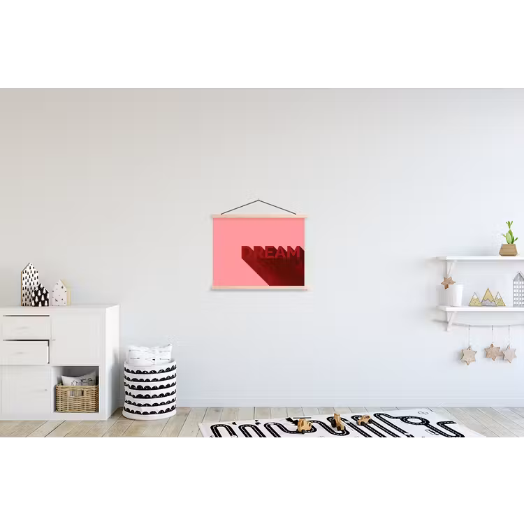 Schoolplaat - Dream - 3D - Rood - Roze — 3