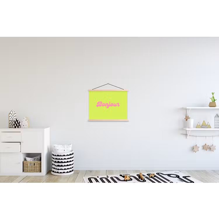 Schoolplaat - Groen - Roze bonjour - Retro — 3