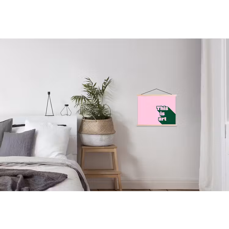 Schoolplaat - Groen - Teskt - This is art - Roze — 2
